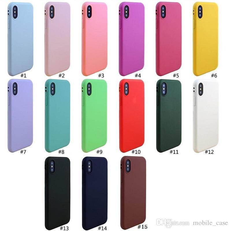 New High Quality Candy Color Soft TPU Silicone Mobile Cell Phone Case Slim Cover For iphone XS max XR X iphone 6 6S 7 8 plus 5S with opp bag