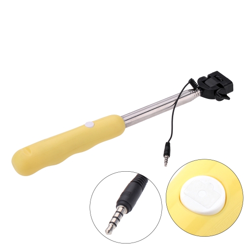 Wired Cable Remote Shooting Control Shutter Telescoping Extending Pole Selfie Monopod Stick Holder 180