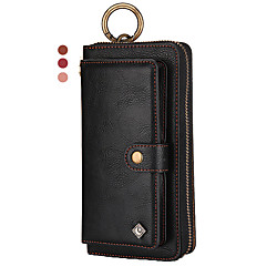 Multifunction Wristband Leather Holster Case For Samsung Galaxy S10 S9 Plus S8 Plus Wallet / Genuine Leather / Shockproof Solid Colored Cases