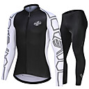 Nuckily Men's Long Sleeve Cycling Jersey with Tights Black Bike Sports Geometic Road Bike Cycling Clothing Apparel