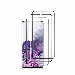 amnie [3 Stück Displayschutzfolie aus gehärtetem Glas für Samsung Galaxy S20 Ultra, Kratzer, HD, Anti-Öl, 9h, Blasen und Fingerabdruck, Displayschutzfolie für Samsung Galaxy S20 Ultra - Schwarz Lightinthebox