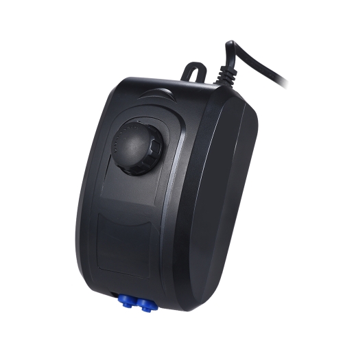 Ultra-silent Adjustable Aquarium Fish Tank Oxygen Air Pump Airpump 4W 3.5L/min Dual Outlets