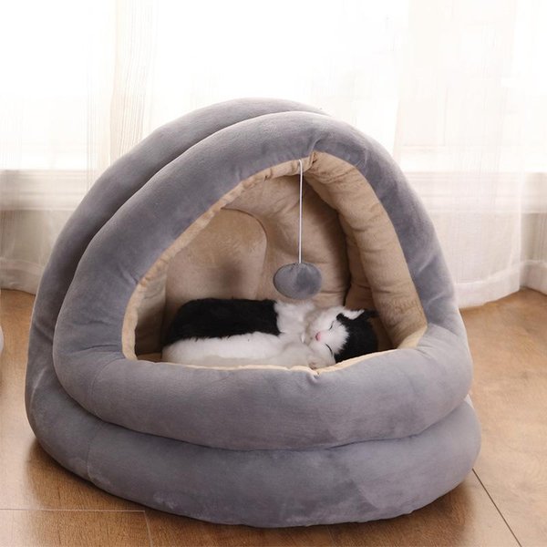 Cat Beds & Furniture WHPC High Quality House For Kittens Pet Sofa Mats Cozy Bed Small Dog Kennel Home Cave Sleeping Nest Cats Products