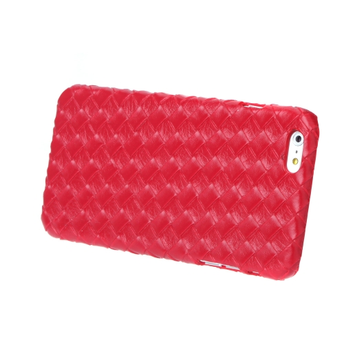 Ultrathin Lightweight Plastic Fashion Shell Case Protective Back Cover for iPhone 6 Plus Quilt Rhombus Red