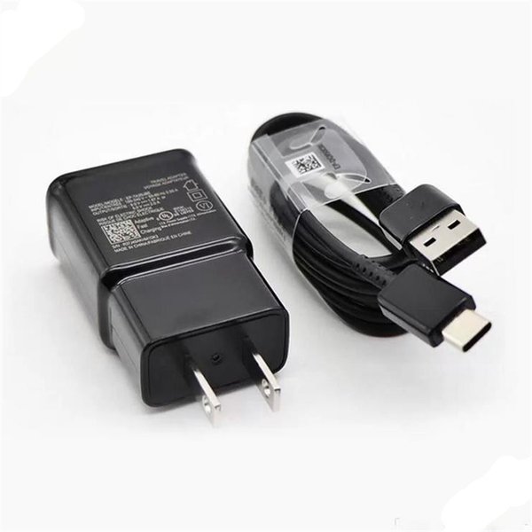For S8 S10 USB Fast Chargers 9V 5v 2A Travel Wall Plug Adaptor Full 2A Home Charge Dock Black Cable