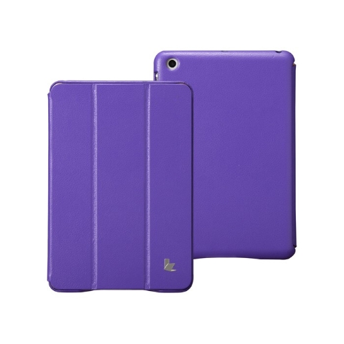 Cuero magnética inteligente cubrir protectora caso Stand para iPad mini despertador dormir ultrafina púrpura