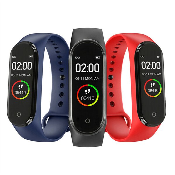Waterproof Smartwatch Wristbands M4 Smart Watch Bluetooth Bracelet Wristband Heart Rate Blood Pressure Test Fitness Tracker Sport Watch Dropship