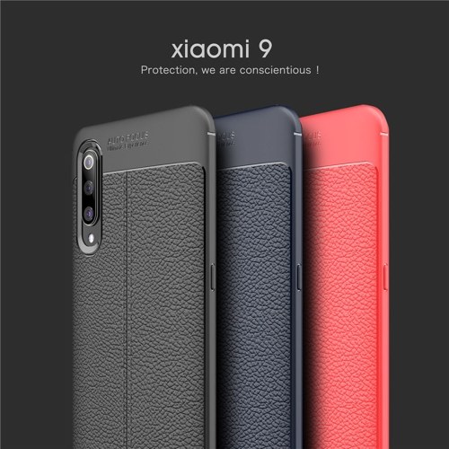 Funda de teléfono Cubierta de protección de teléfono TPU de cuero Protector de teléfono móvil liviano simple para Xiaomi 9