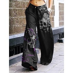 Y2K Punk  Gothic Straight Trousers Baggy Pants Back To School Anime Front Pocket Street Style Pants For Women's Adults' 3D Print Venetian Daily Lightinthebox