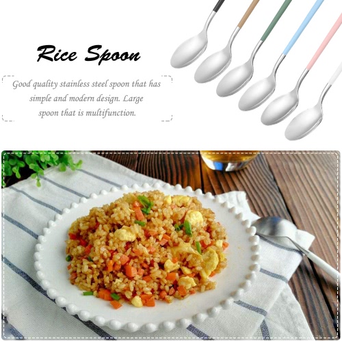 Anself High-end Flatware Spoon Western Tableware Stainless Steel Good Quality Soup Spoon
