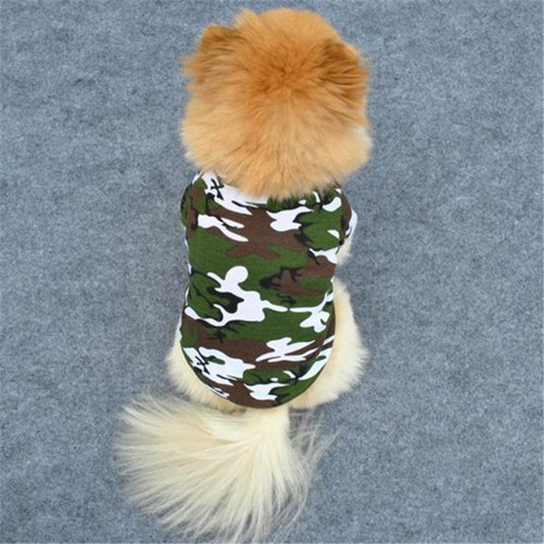 Pet Dog Cat Camo Clothes Hoody Coat Apparel Pup Doggy Camouflage T-shirt XS-L