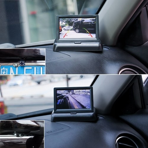 4.3 Inch TFT Color Display Foldable Car LCD Monitor Dashboard Screen Parking   Monitor
