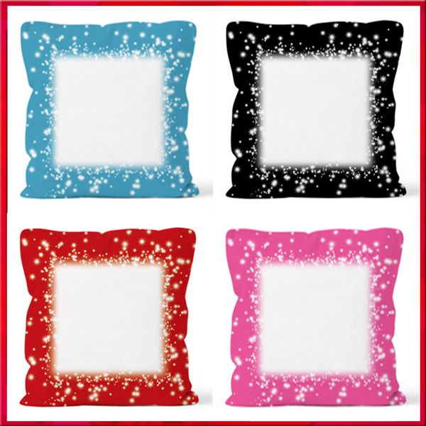 Sublimation blank pillow case Blending Polyester short plush pillow cover heat transfer throw sofa pillowcases Z11