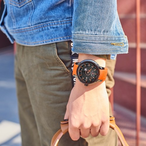 NAVIFORCE NF9107 Luxury Brand Watch Quartz Wrist Watch Male Silicone Band Watch Fashion Sport Watch