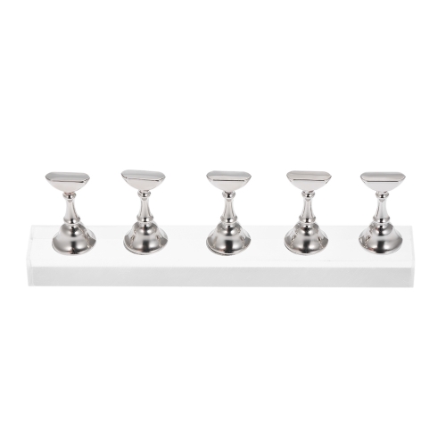 5pcs/set Magnetic Nail Tips Stand Holders Acrylic Long Crystal Practice Stand Display  Manicure Tools