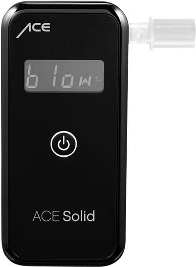 ACE Alkoholtester Solid Schwarz 4.00 bis 0.00  inkl. Display, Verschiedene Einheiten anzeigbar (107014)