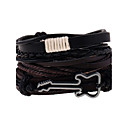 Bracelets en cuir Multirang Cuir Mode Multicouches Bracelet Bijoux Arc-en-ciel Forme Géométrique pour Mariage Soirée Sports