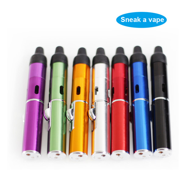 Sneak A Vape Click N Vape Mini Herbal Vaporizer Smoking Pipe Butane Torch Flame Lighter with Built-in Wind Proof Jet Flame Torch Lighter