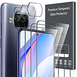 lk 6 pieces protective film compatible with xiaomi 10t lite 5g, 3 protective film and 3 camera protective film, 9h hardness protective film, hd clear screen protector, scratch-free, easy to assemble Lightinthebox