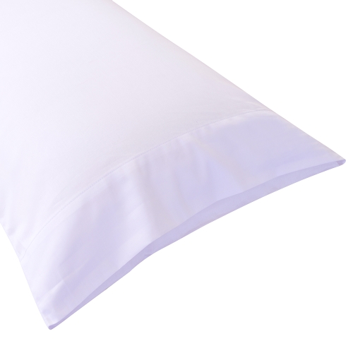 Htovila 2pcs/set 300 Thread Count 100% Cotton Pillow Cases Soft Breathable Envelope Closure End Pillow Covers Pillowcases--Grey, Queen Size