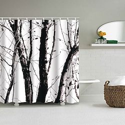 Floral Shower Curtain with Hooks for Bathroom Bathroom Decor Set Polyester Waterproof 12 Pack Plastic Hooks Lightinthebox