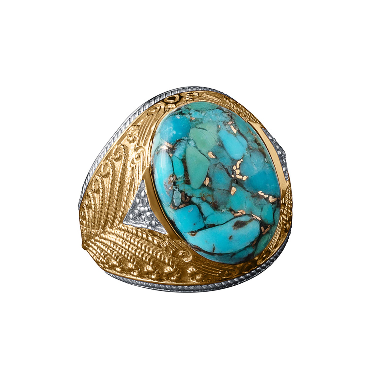 Dynamic Turquoise Men's Ring