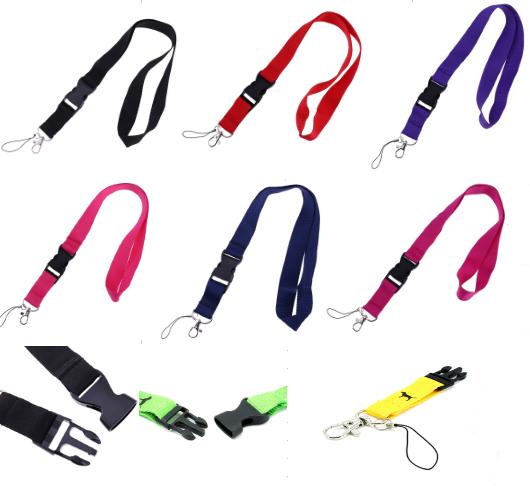 2019 Coloful Cell Phone Straps Lanyard Badge Card Work Permit Sling Buckle Mobile Phone Lanyard Charms 20 colors