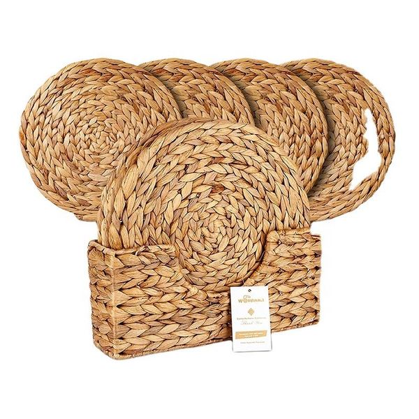 Mats & Pads Tablemats Hand-Braided Kitchen Woven Placemats For Dining Table