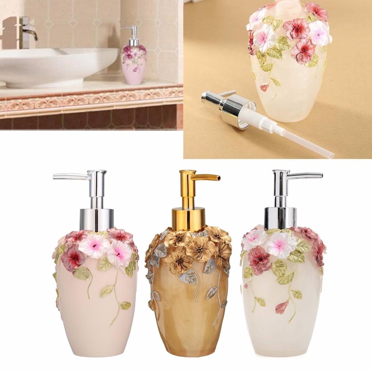 Resin Soap Shampoo Dispenser Bath Kitchen Bathroom Gel Lotion Pump Action Soap Dispenser