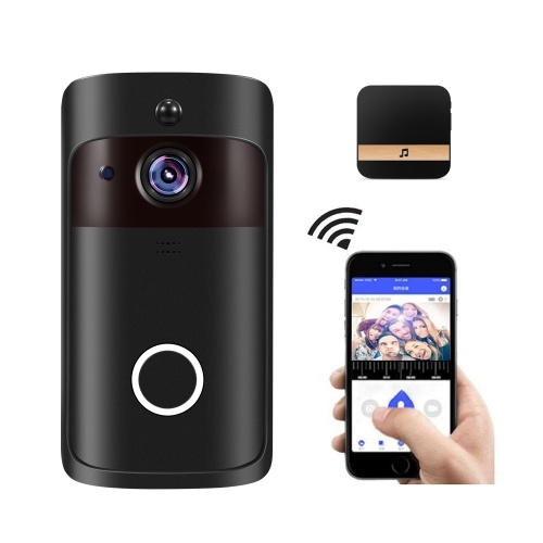 Cámara de seguridad Smart Home WiFi Doorbell 1080P HD con audio bidireccional