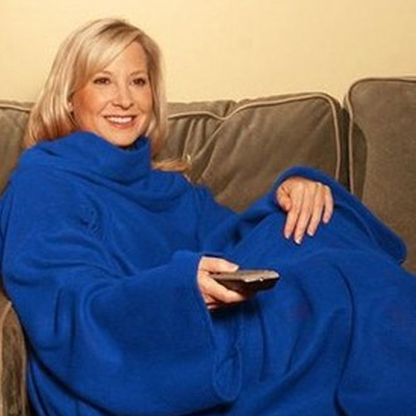 6 Colors Soft Warm Blanket Robes Cloak Snuggie Wearable Comfortable Sleeves Coral Fleece Blanket Winter Lazy Blanket TV Blankets BH2227 CY