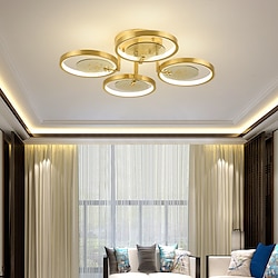 luz de techo led diseño de círculo regulable 54 cm formas geométricas luces de techo cobre 110-240v Lightinthebox