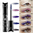 Color mascara waterproof quick-drying curling lengthening eyelash blue powder white purple black coffee color ink mascara