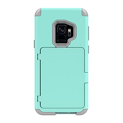 Phone Case For Samsung Galaxy Full Body Case S9 S9 Plus Card Holder Shockproof Armor Solid Colored Armor Hard PC miniinthebox