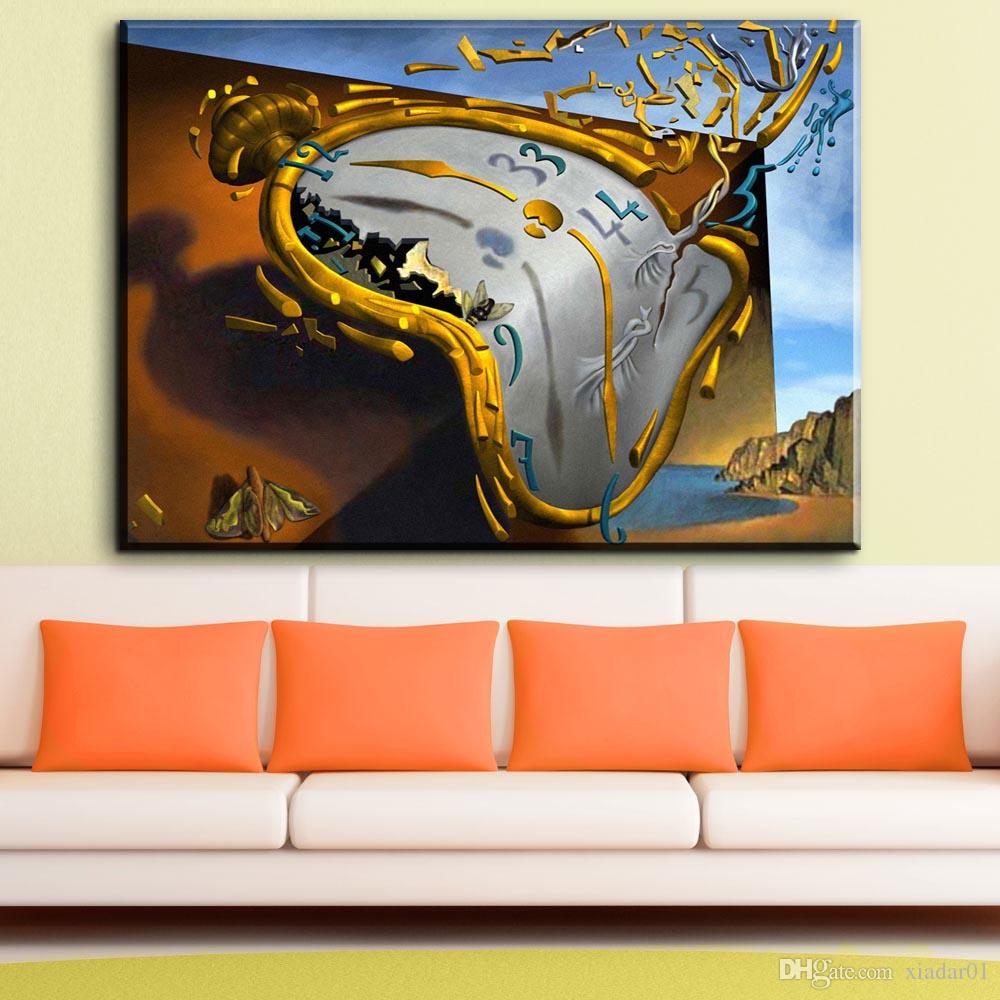 ZZ1847 modern abstract canvas art Melting Watch, 1954 by Salvador Dali canvas pictures oil art painting for livingroom bedroom