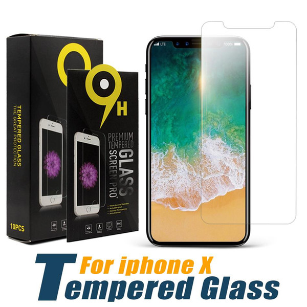 Screen Protector for iPhone 14 13 12 11 Pro Max XS Max XR Tempered Glass 7 8 Plus LG stylo 6 A31 A50 A70 cover Film with Paper Box