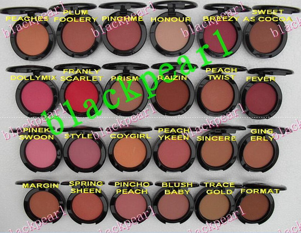 24 PCS FREE SHIPPING 2016 MAKEUP Lowest NEW product Shimmer Blush 24 color No mirrors no brus 6g English Name