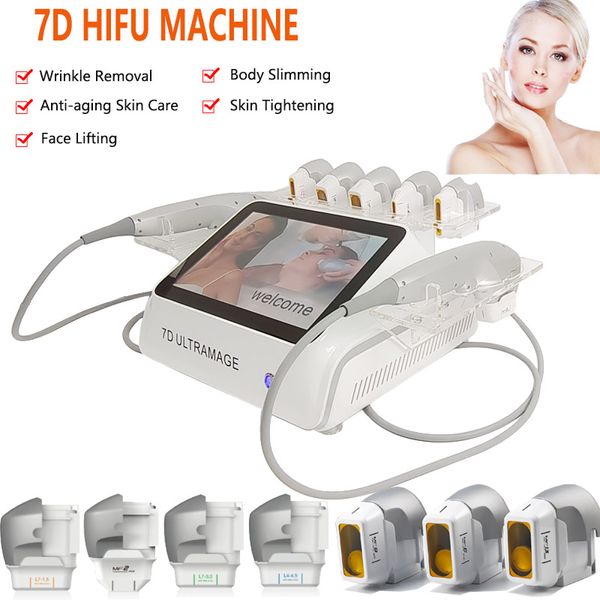 2 IN 1 Other Beauty Equipment Portable 7D HIFU Skin Lifting Wrinkle Remove Body Slimming Machine 7 Heads Equipments