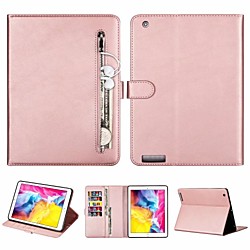 Fall für Apple iPad Air / iPad 4/3/2 / iPad (2018) / (2017) Brieftasche / Kartenhalter / Flip Ganzkörpertaschen einfarbiges PU-Leder für iPad Air 2 / iPad 10.2 / 10.5 / iPad Pro 10.5