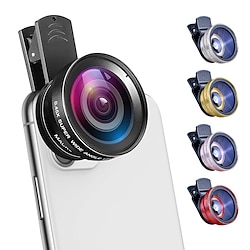 2 IN 1 Phone Camera Lens 0.45x Super Wide Angle 12.5x Macro HD Camera Lens For iPad iPhone 14 13 12 11 Pro Max Samsung Android Pixel Huawei Lightinthebox