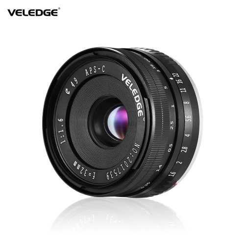 VELEDGE 32mm F/1.6 Large Aperture Manual Focus Lens