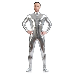 Shiny Zentai Suits Skin Suit Adults' Spandex Latex Cosplay Costumes Sex Men's Women's Solid Colored Halloween / Leotard / Onesie / Leotard / Onesie / High Elasticity Lightinthebox