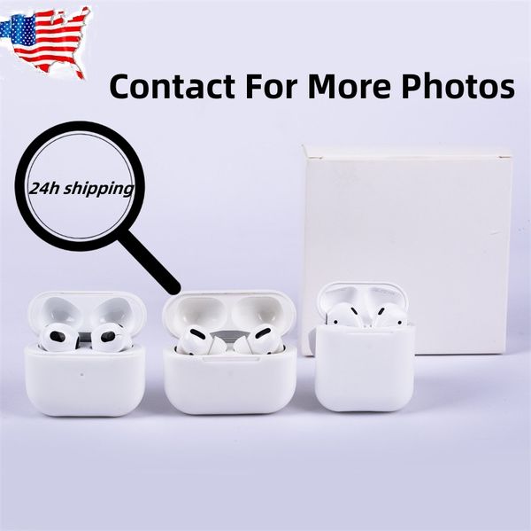 For Airpods Pro Headphone Accessories Protective Cover Apple Airpod 3 Bluetooth Headset Set White PC Hard Shell Headset case