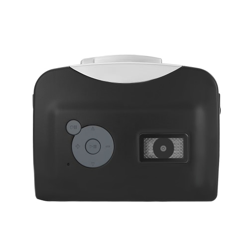 ezcap230 La Cinta de Cassette-a-MP3 Convertidor Guardar en USB Disco Flash Automático Autónomo de Reparto Grabadora w / Auriculares Negro