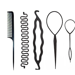 Coiled Hair 4 Pieces Hairpin Fishtail Braid Pointed Tail Comb Double Hook Ball Head Set Hairdressing Tools Lightinthebox
