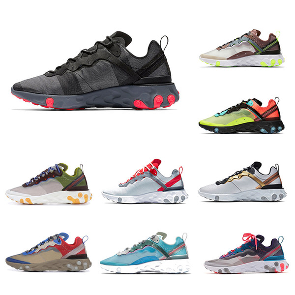 Blue Chill React Element 87 Volt 55 mens Running Shoes For Women men Game Royal Taped Seams Sail outdoor Sports Sneakers New Arrival