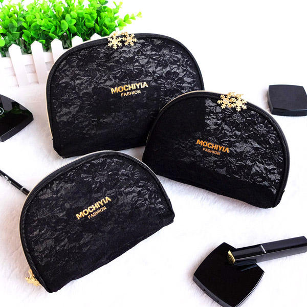 Women Lace Cosmetic Bag Casual Travel Clutch Bag