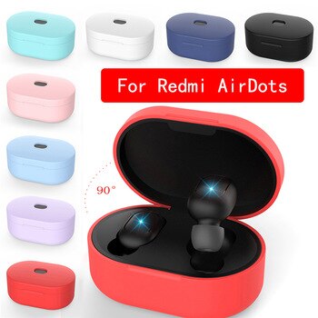 Silicone Earphone Case for Xiaomi MI Redmi AirDots Headphones Protective Cover TWS Bluetooth Earphone Wireless Headset Shell