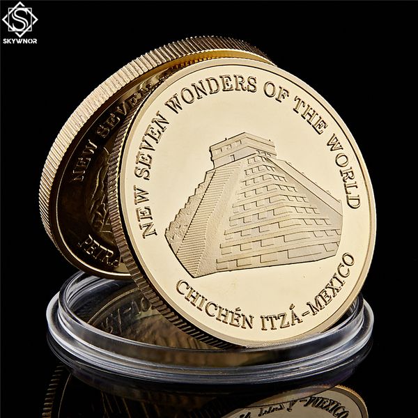 Cultural Collection Coin China Great Wall Seven Wonders Of World 1oz Gold Plated Commemorative Coin