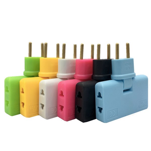 Rotate Plug Eu Converter One In Three 180 Degree Extension Plug Multi plug Mini Slim Wireless Outlet Adapter Light Convenient